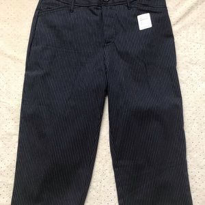 Black and striped Capri pants